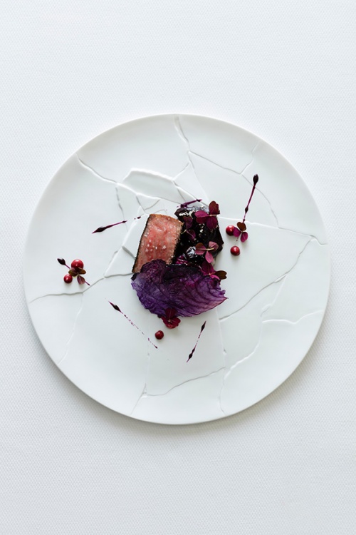 Wagyu beef dish at Amber